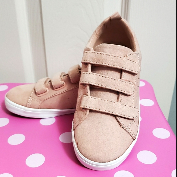 NWOT Old Navy Pink Suede Velcro Sneakers - Picture 7 of 7